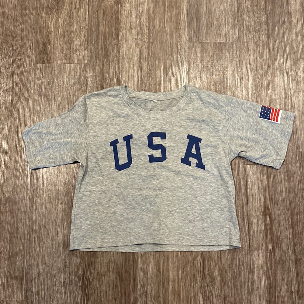 Shein USA gray crop top